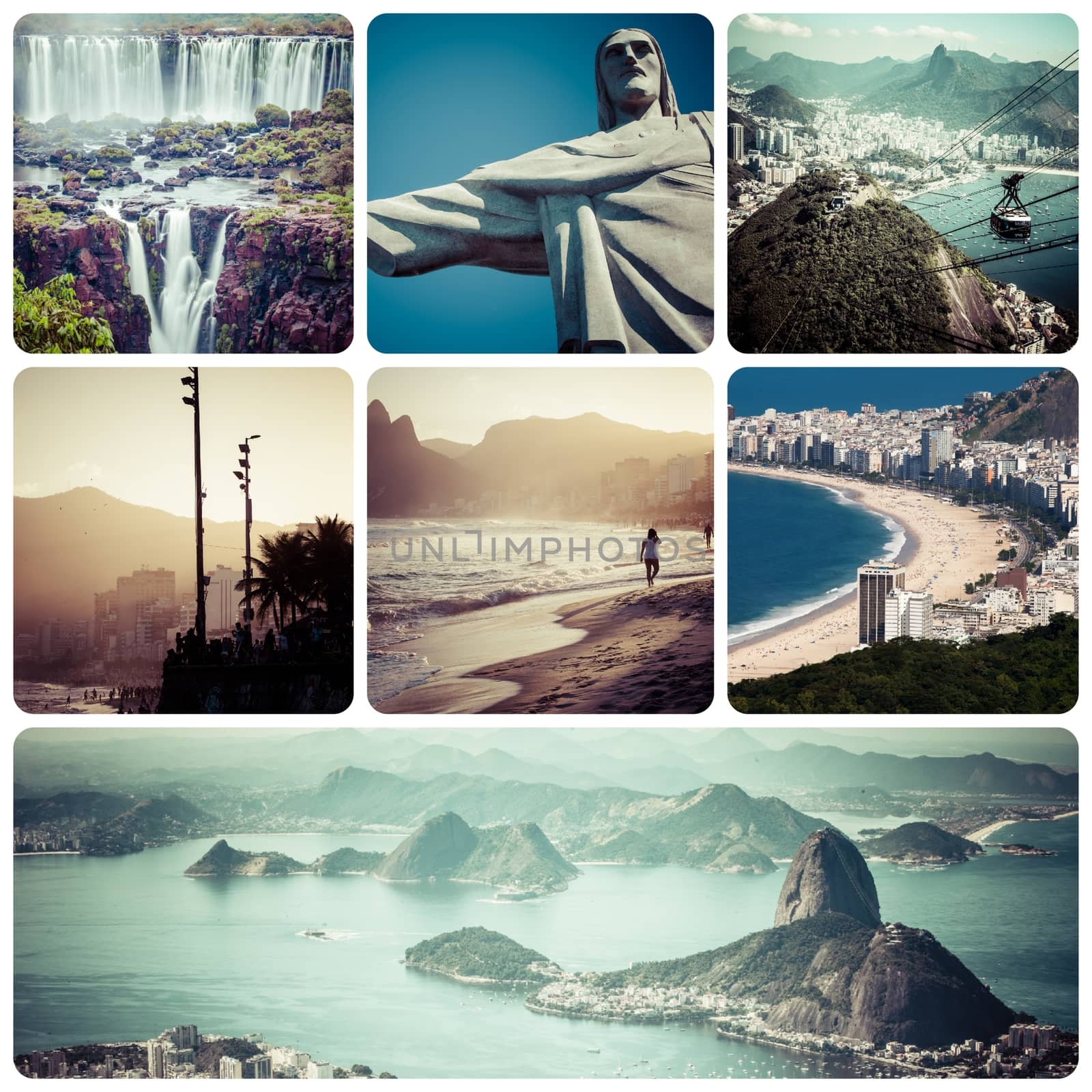 Collage of Rio de Janeiro (Brazil) images - travel background (m by mariusz_prusaczyk