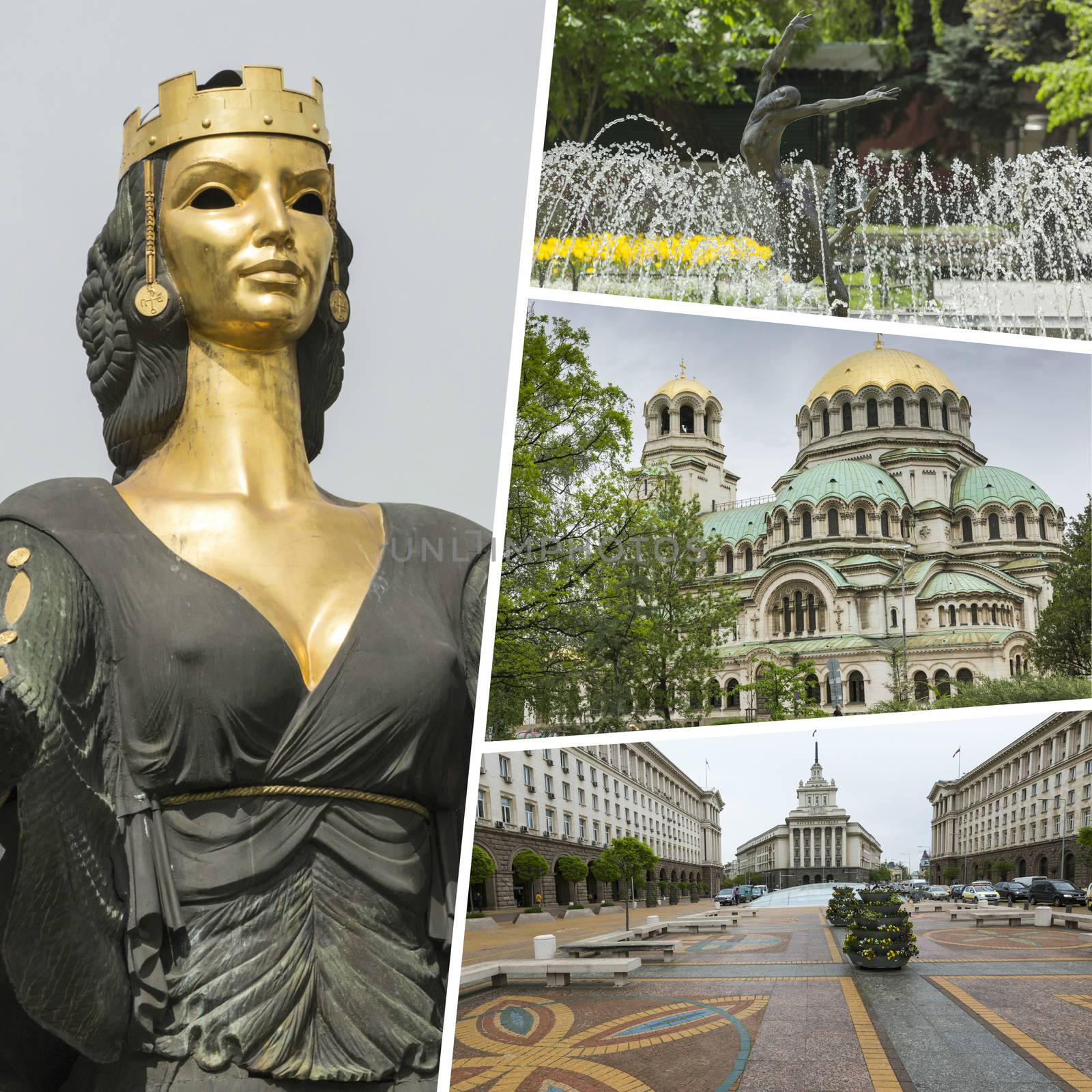 Collage of Most Beautiful and Breathtaking Places in Sofia - Bulgaria - my photos