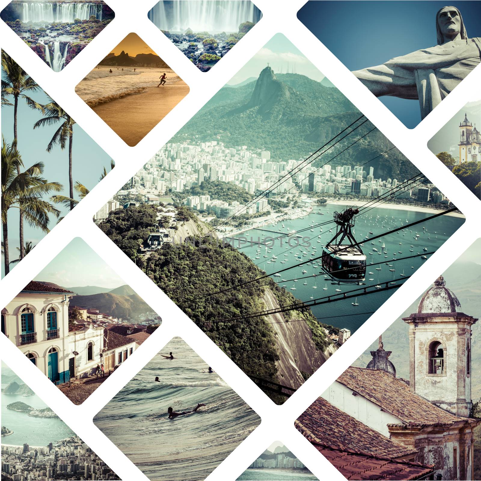 Collage of Rio de Janeiro ( Brazil ) images - travel background  by mariusz_prusaczyk