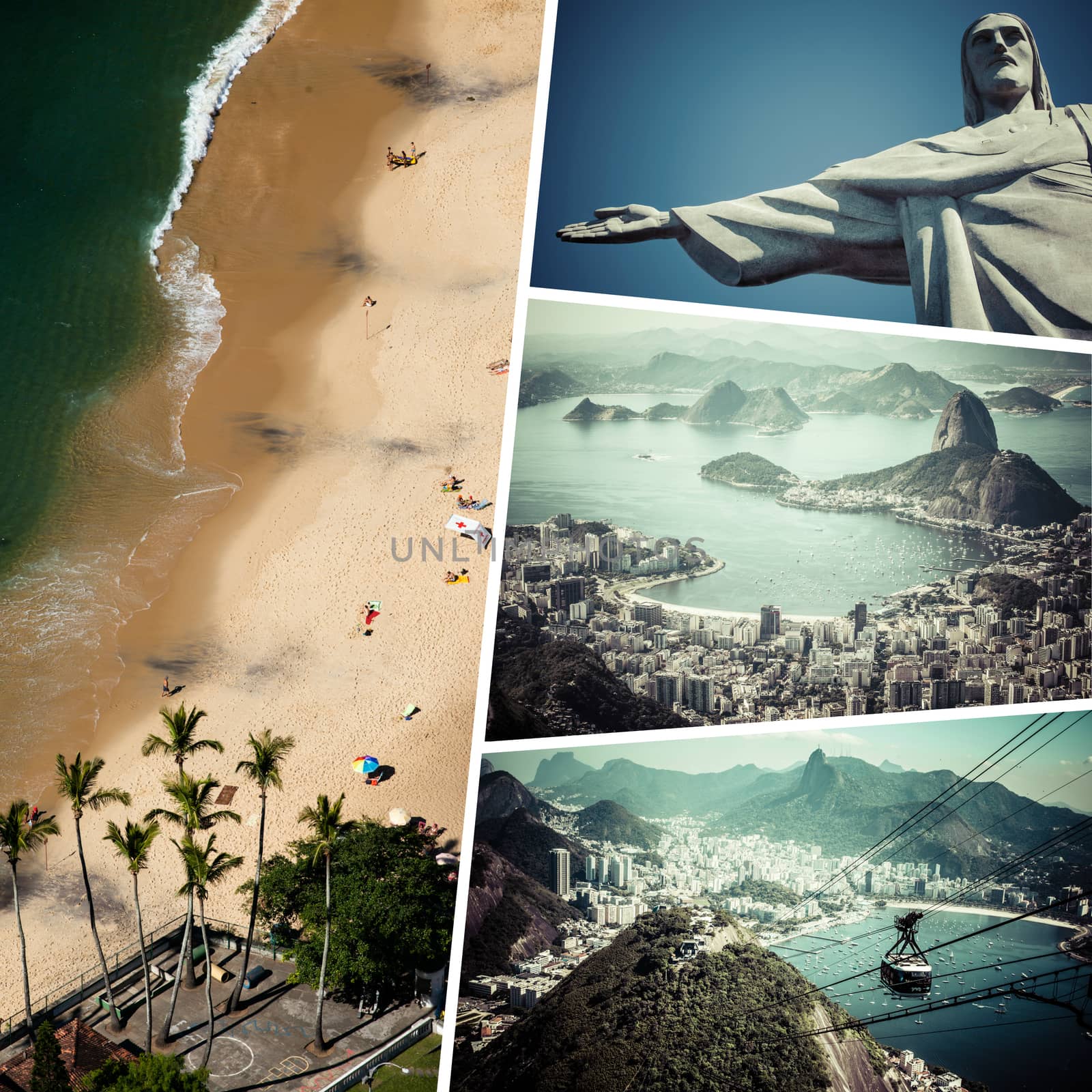 Collage of Rio de Janeiro ( Brazil ) images - travel background  by mariusz_prusaczyk