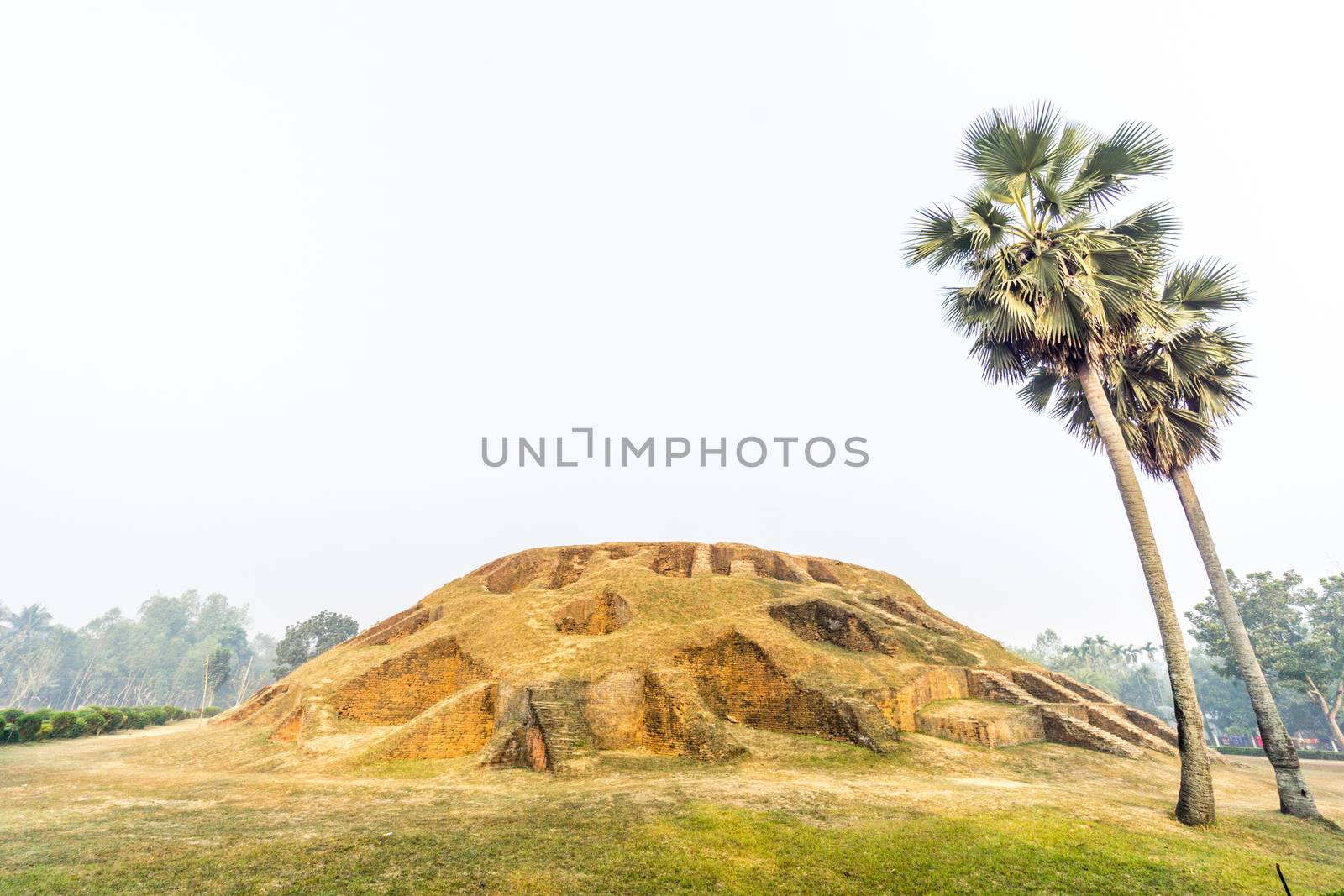 Bogra, Bangladesh - February 18, 2017: Mahasthangarh is one of the earliest urban archaeological site so far discovered in Bangladesh. this photo was taken from Bogra, bangladesh.