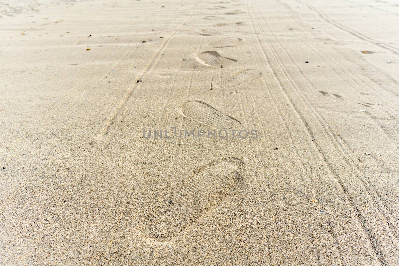 foot prints in the sand by sohel.parvez@hotmail.com
