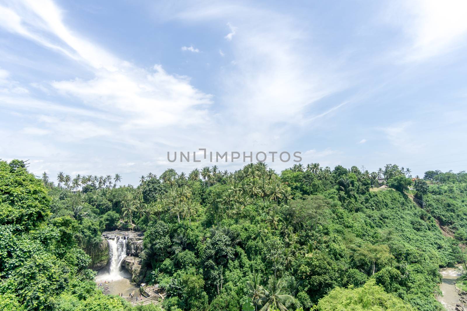 Tegenungan Waterfall is one of places of interest of Bali, Indonesia