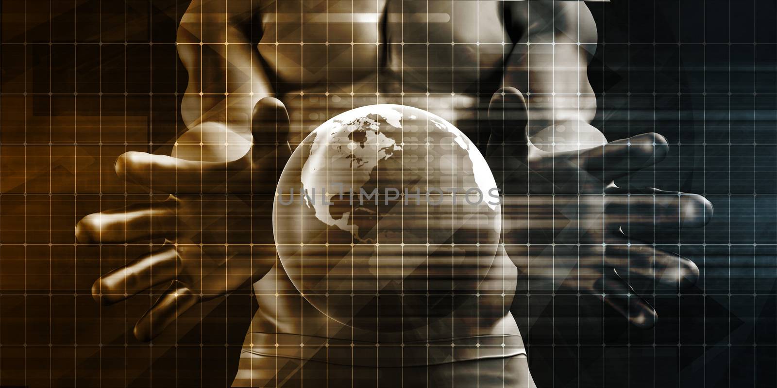 Hands Cradling Globe as a Business Technology Concept