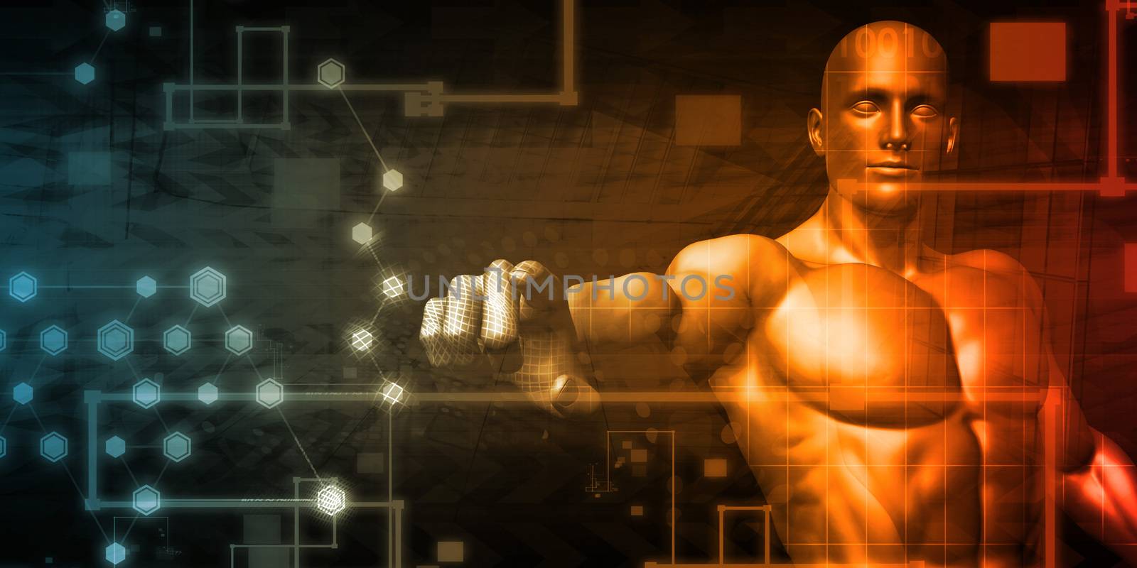 Futuristic Interface with Android Robot User as Concept