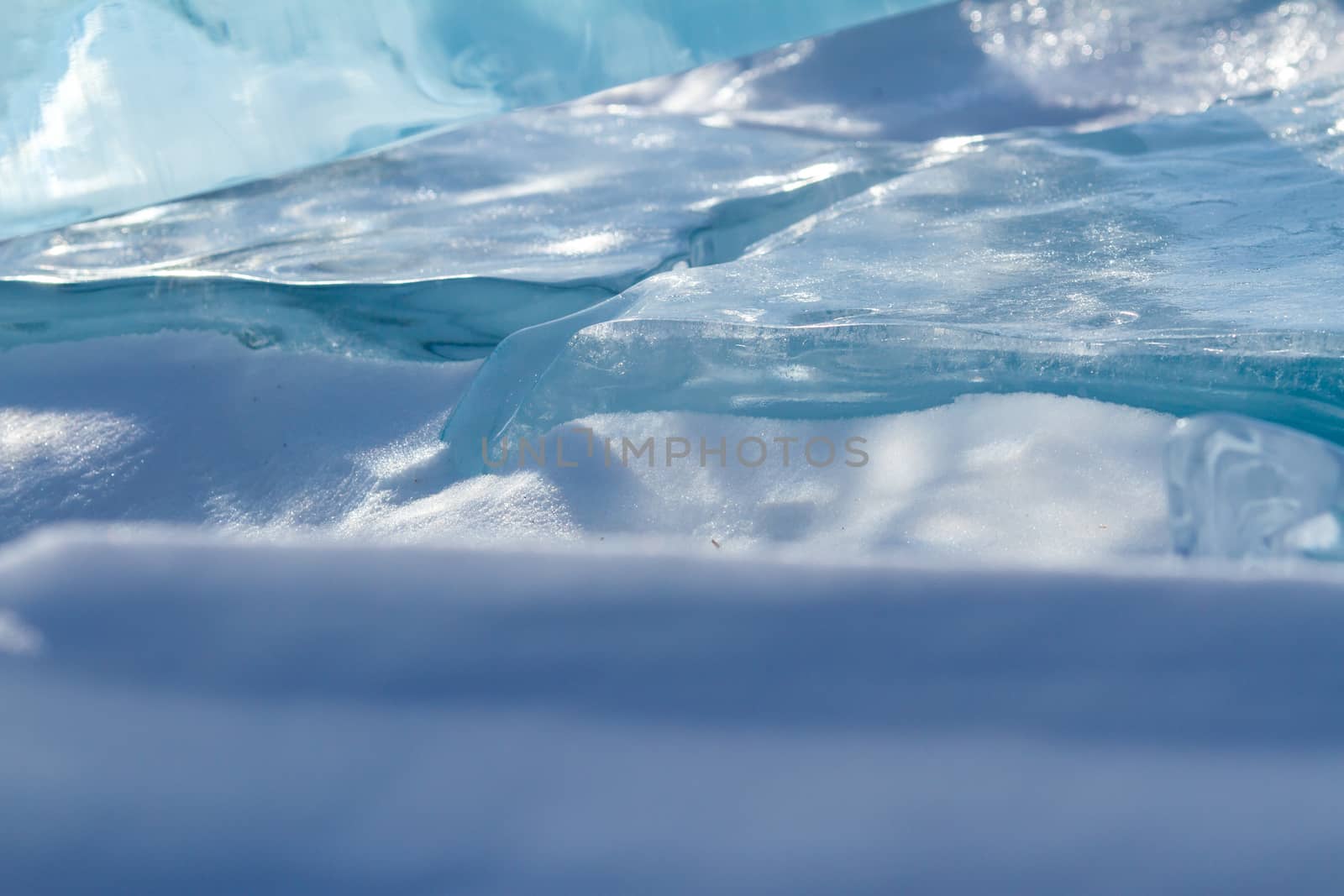 Bloks of ice on Baikal lake by Chudakov