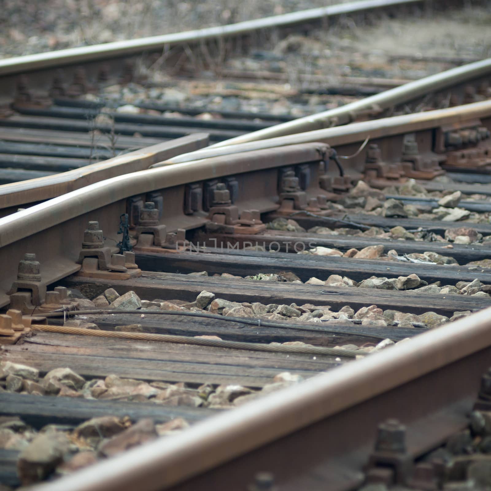 view of the railway track on a sunny day