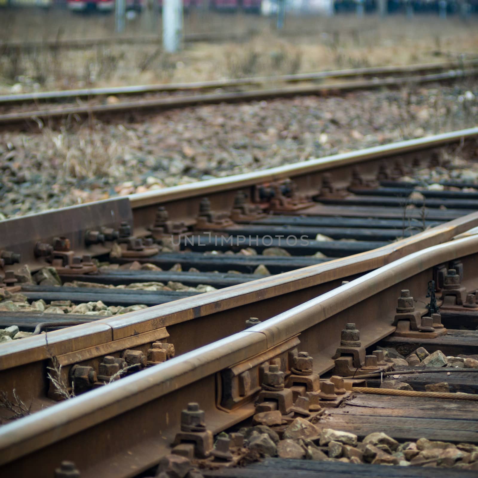 view of the railway track on a sunny day