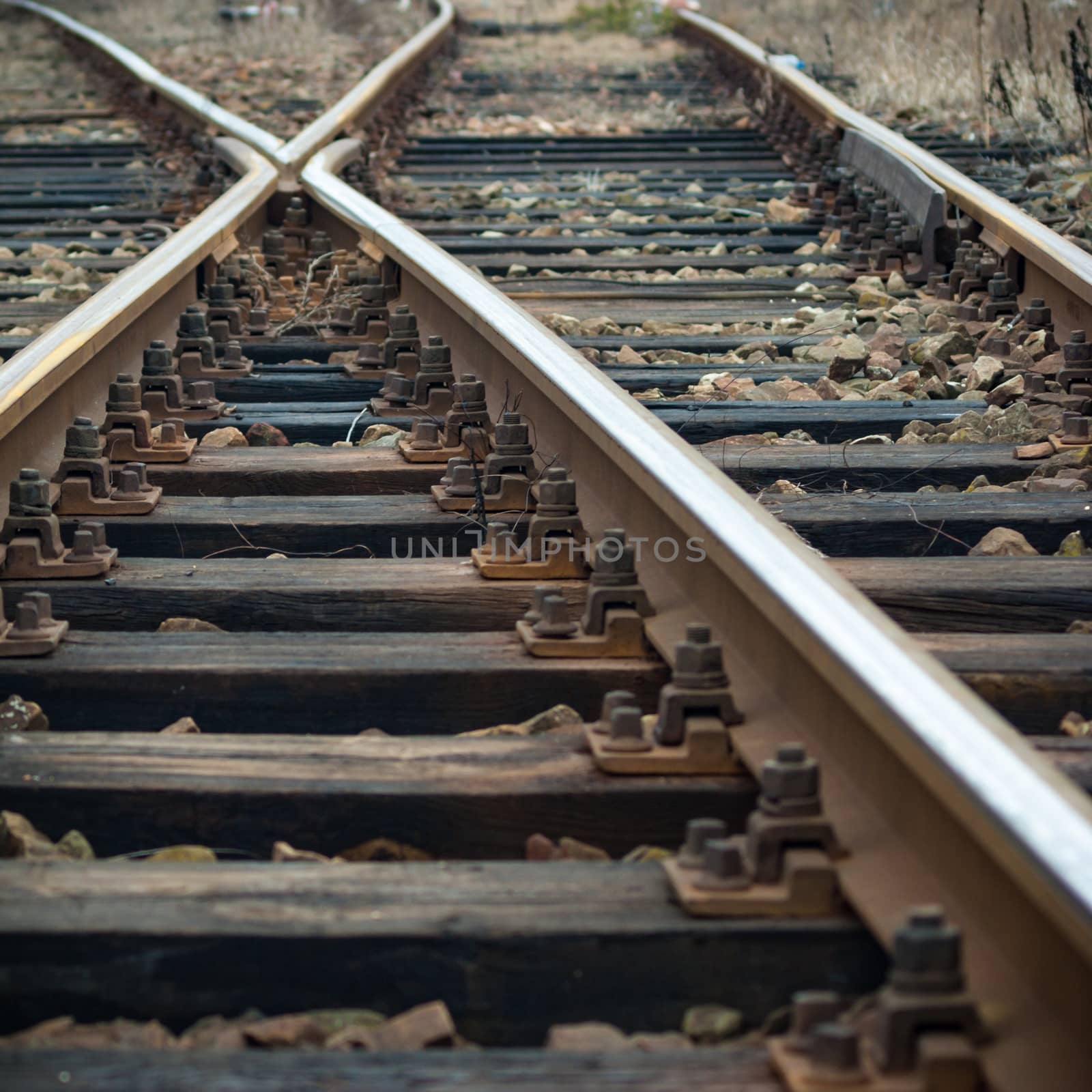 view of the railway track on a sunny day