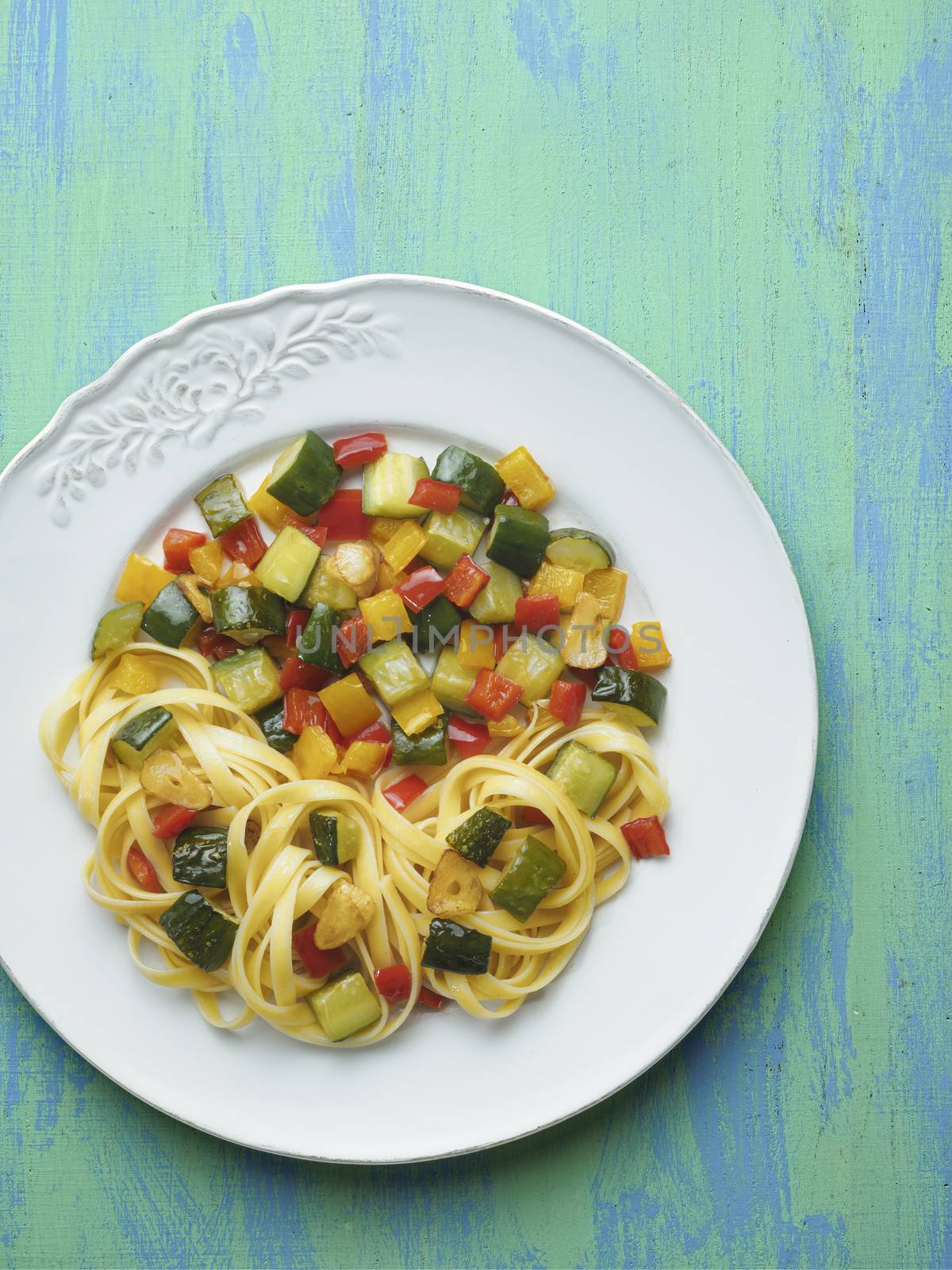 rustic  healthy italian pasta primavera by zkruger
