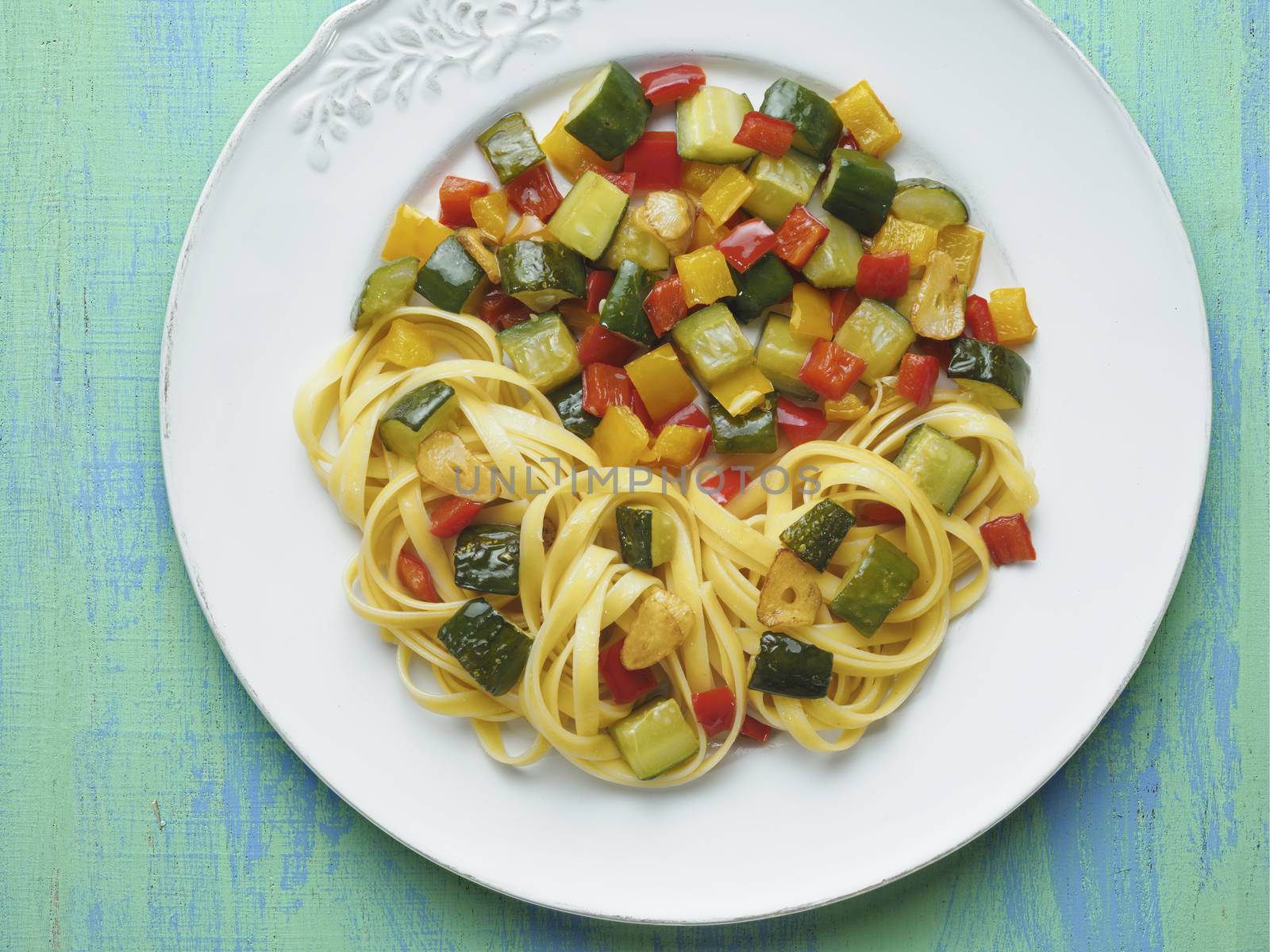 rustic  healthy italian pasta primavera by zkruger