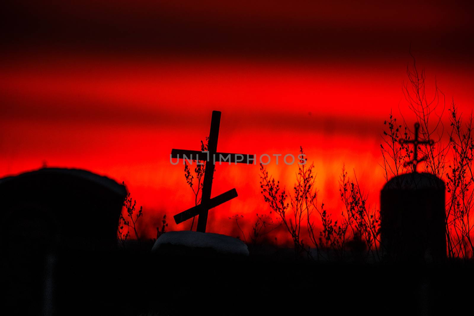Christian cross silhouette by Multipedia