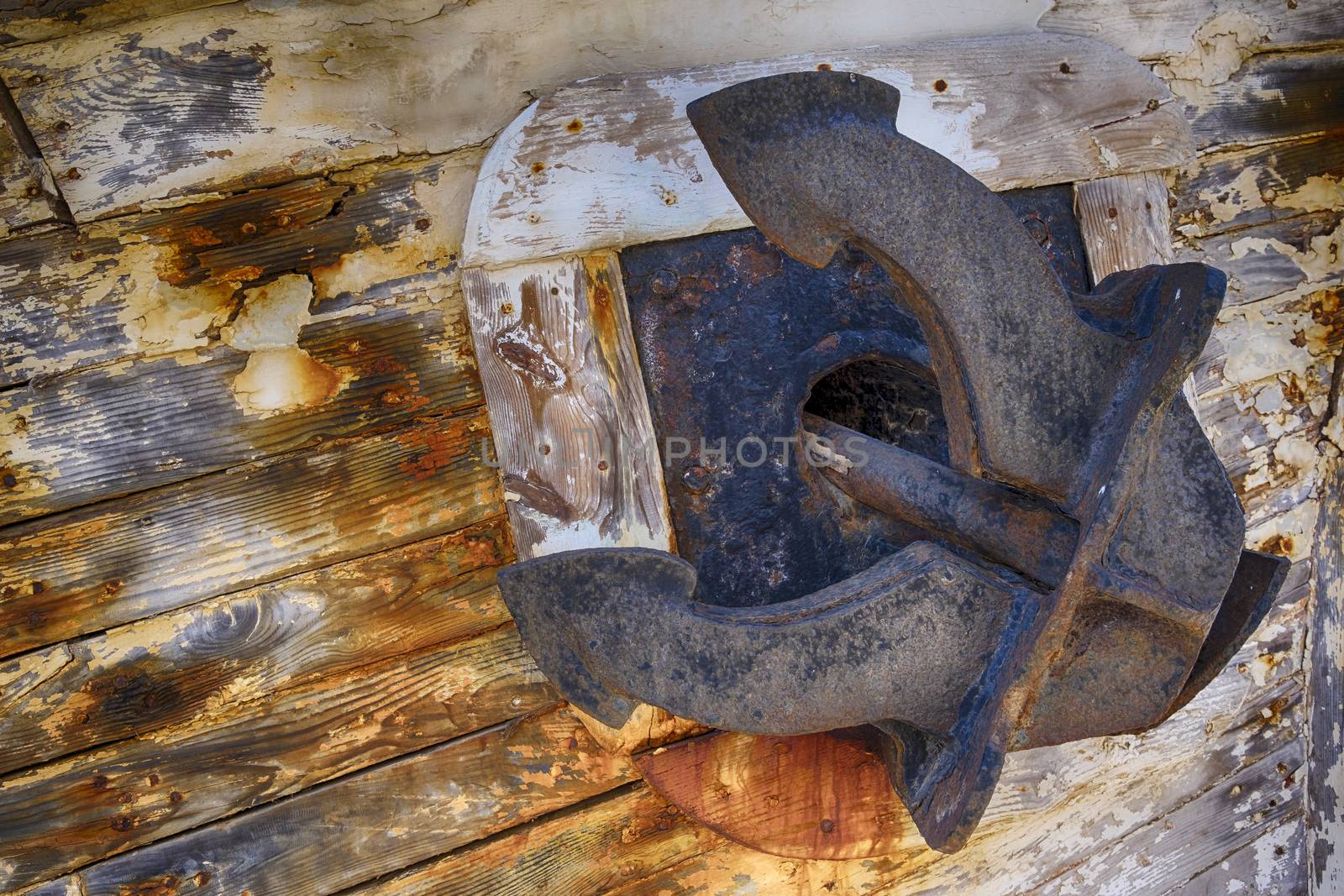 old rusty boat anchor by itsajoop