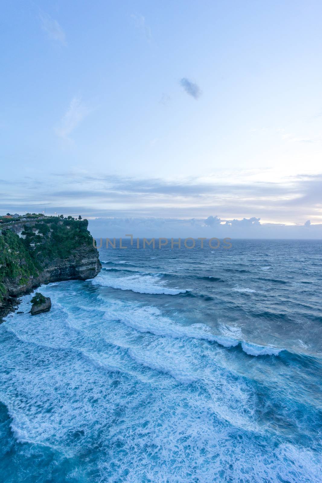 Uluwatu temple in the sea in Bali Indonesia