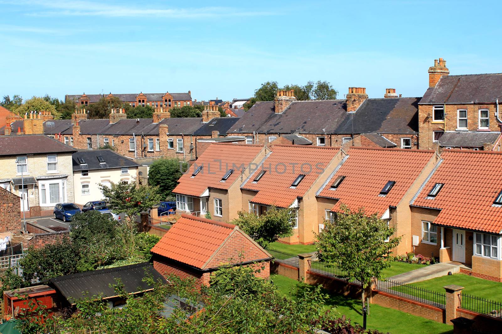 Modern housing estate in Scarborough, England.
