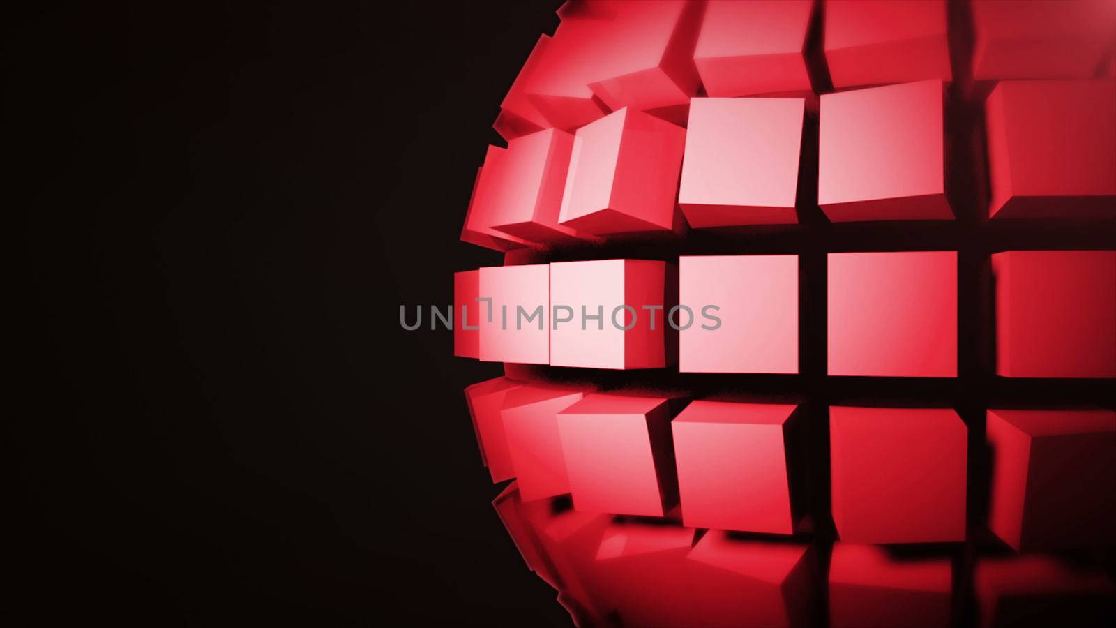Abstract background with technology sphere. 3D rendering
