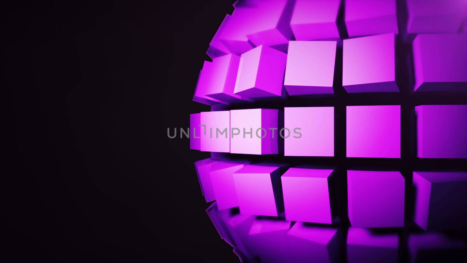 Abstract background with technology sphere. 3D rendering