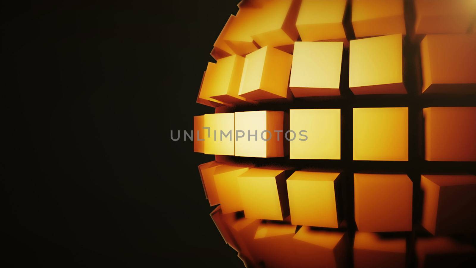 Abstract background with technology sphere. 3D rendering