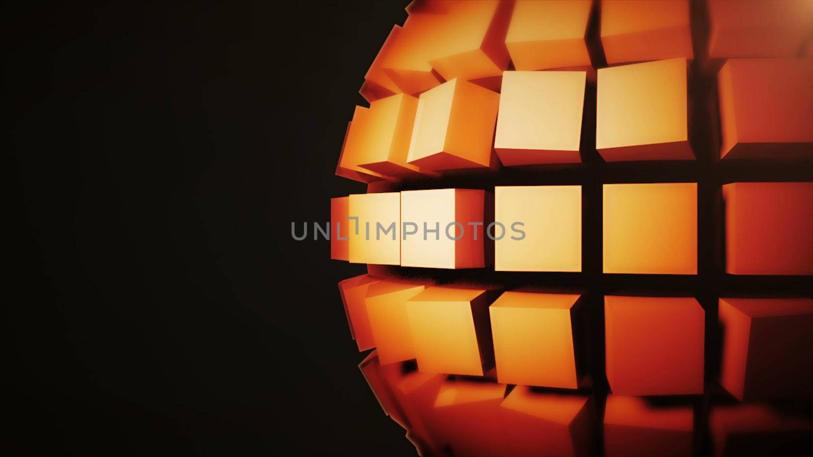 Abstract background with technology sphere. 3D rendering