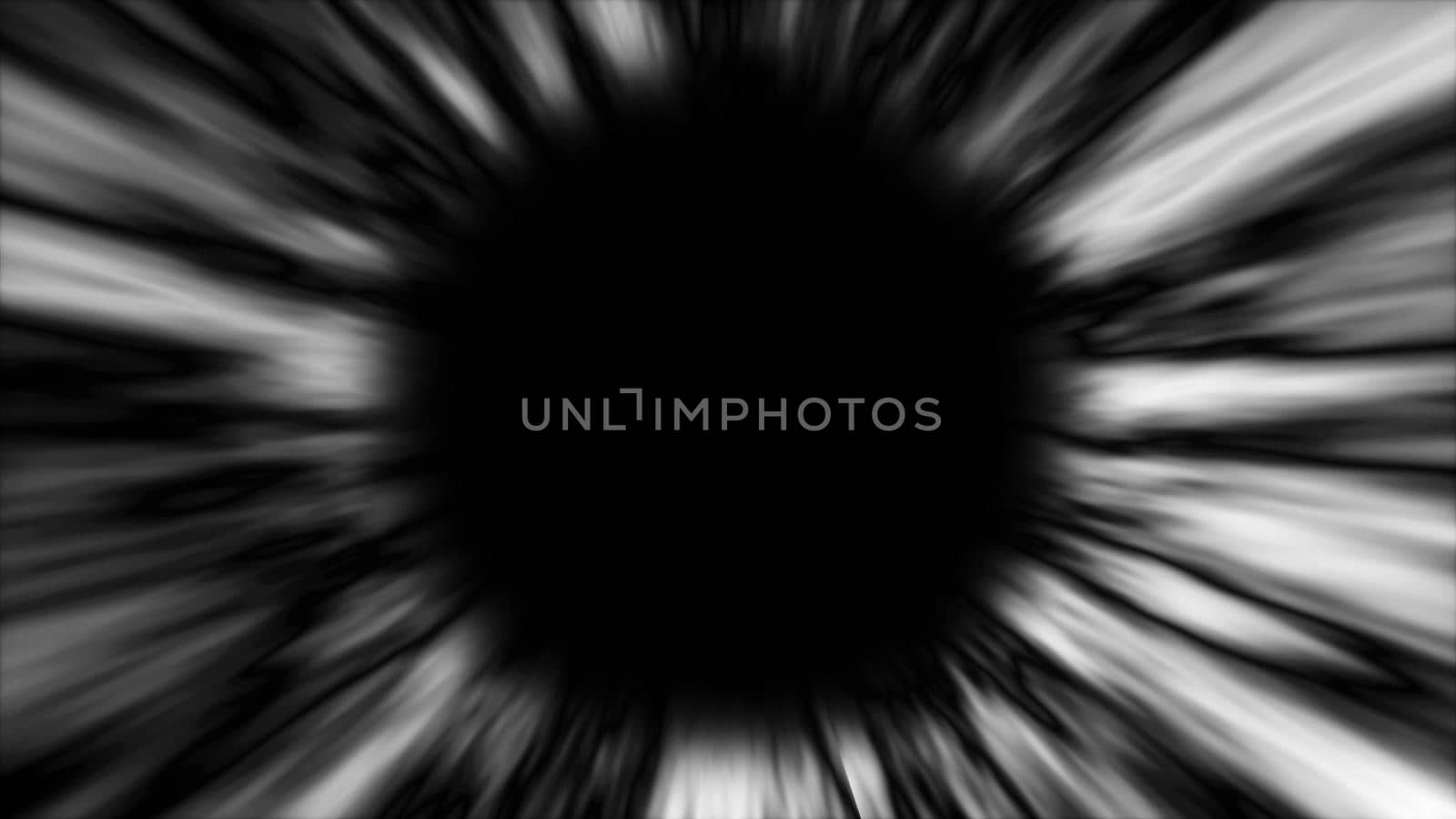 Abstract background with black hole. Space backdrop. 3D rendering
