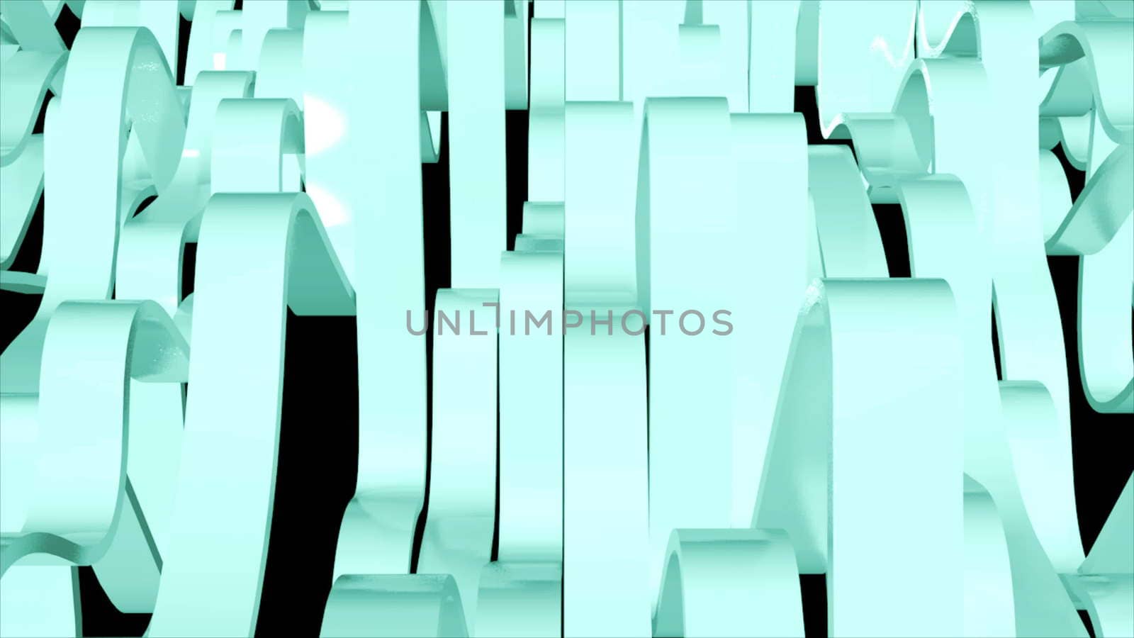 Abstract background with waving stripes. 3D rendering