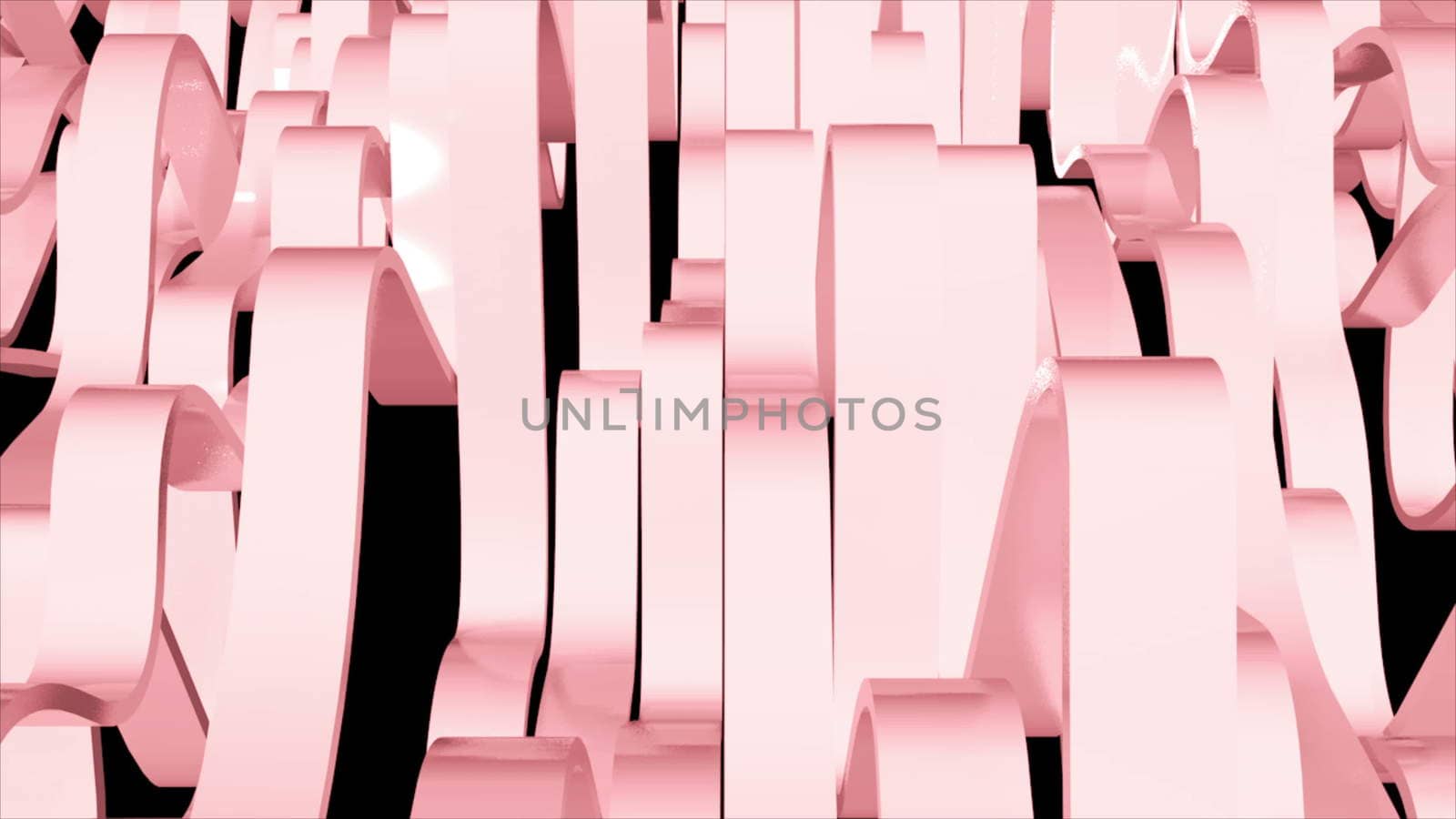 Abstract background with waving stripes. 3D rendering
