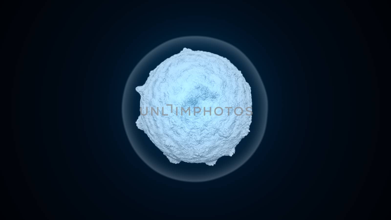 Abstract background with virus cell. 3D rendering
