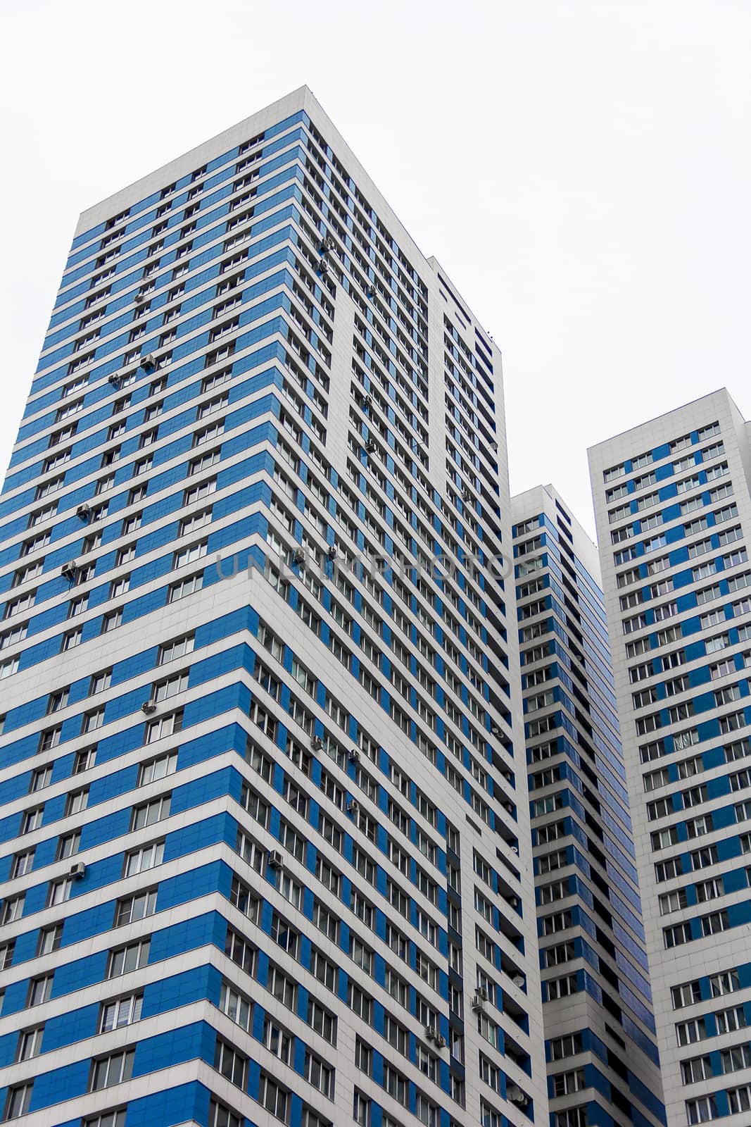 View of tall office buildings in Moscow