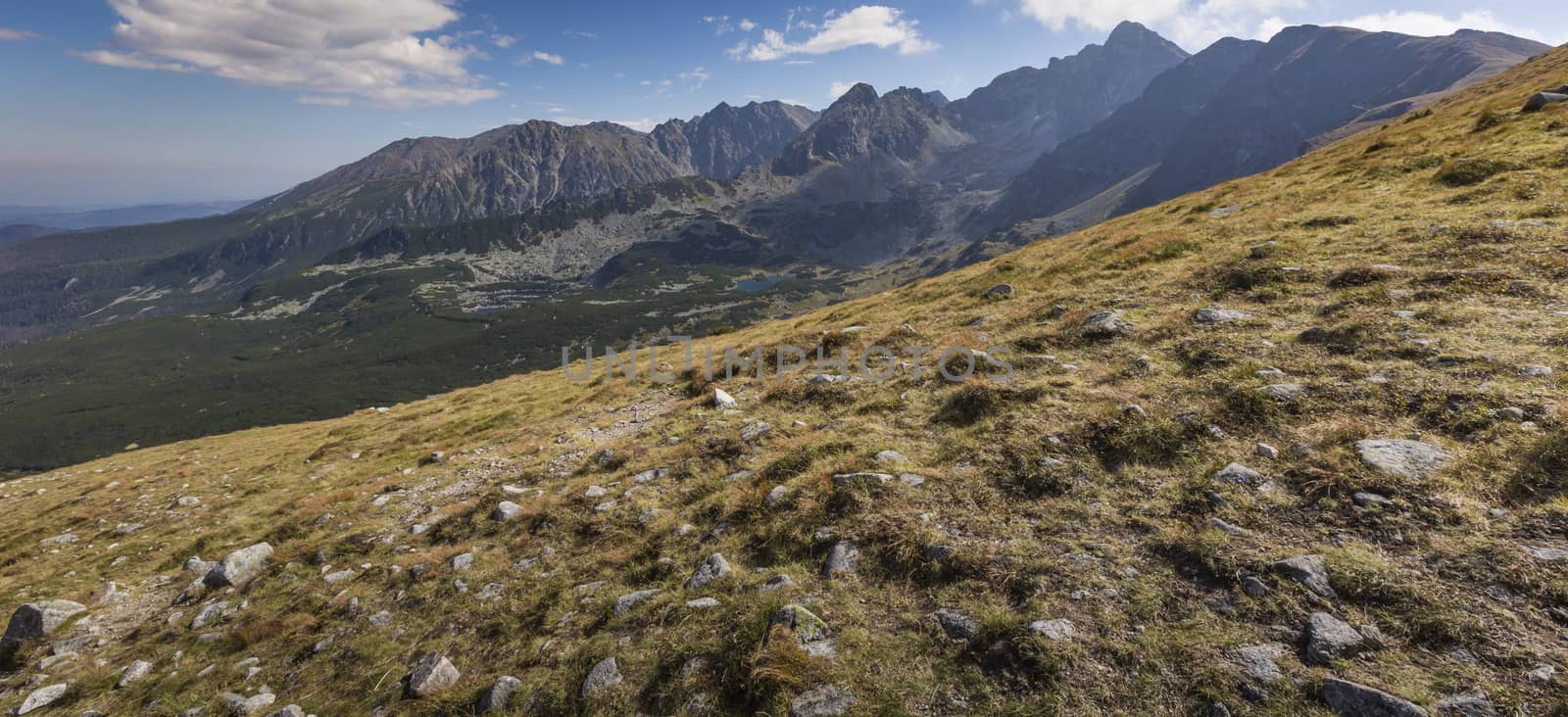 View from Kasprowy Wierch Summit in the Polish Tatra Mountains