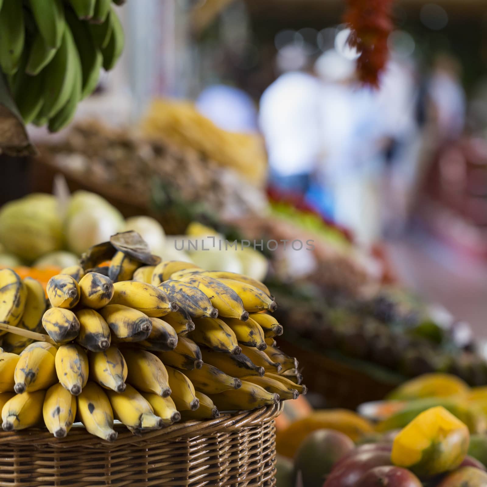 Fresh exotic fruits in Mercado Dos Lavradores. Funchal, Madeira by mariusz_prusaczyk