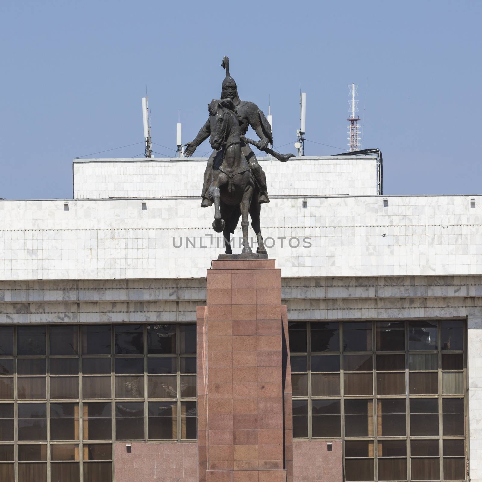 Monument Epic of Manas on Ala-Too Square. Bishkek by mariusz_prusaczyk