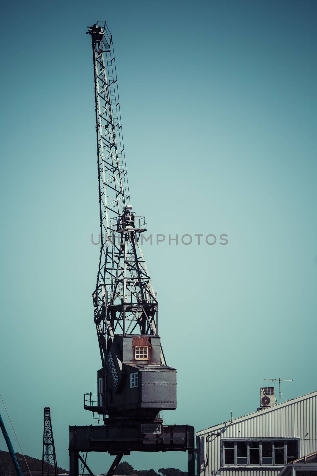 Dockside crane,Wellington harbour New Zealand.