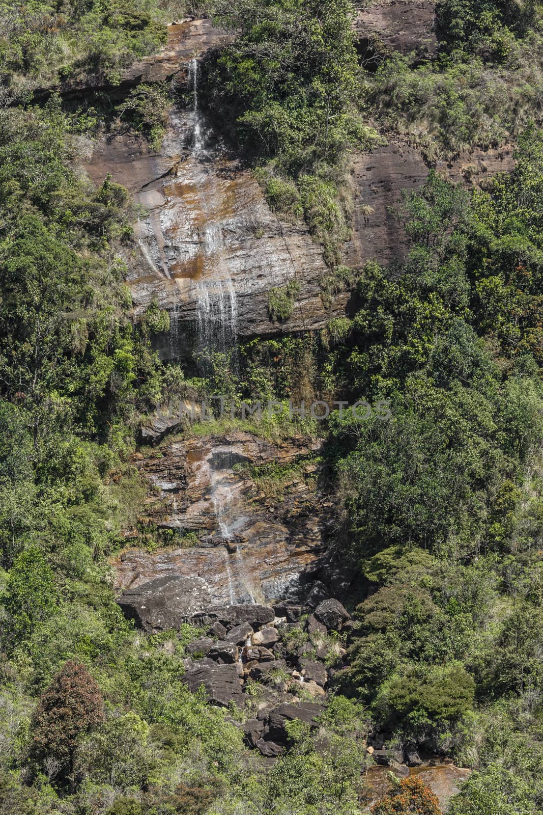 Beautiful waterfall near Adam's Peak. Sri Lanka.
