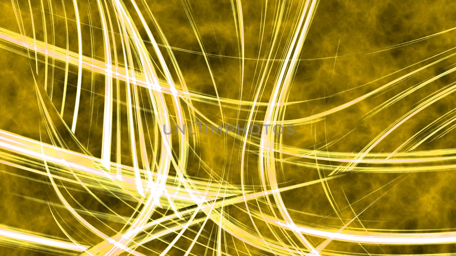 3d illustration of Yellow Abstract Wave lines background.