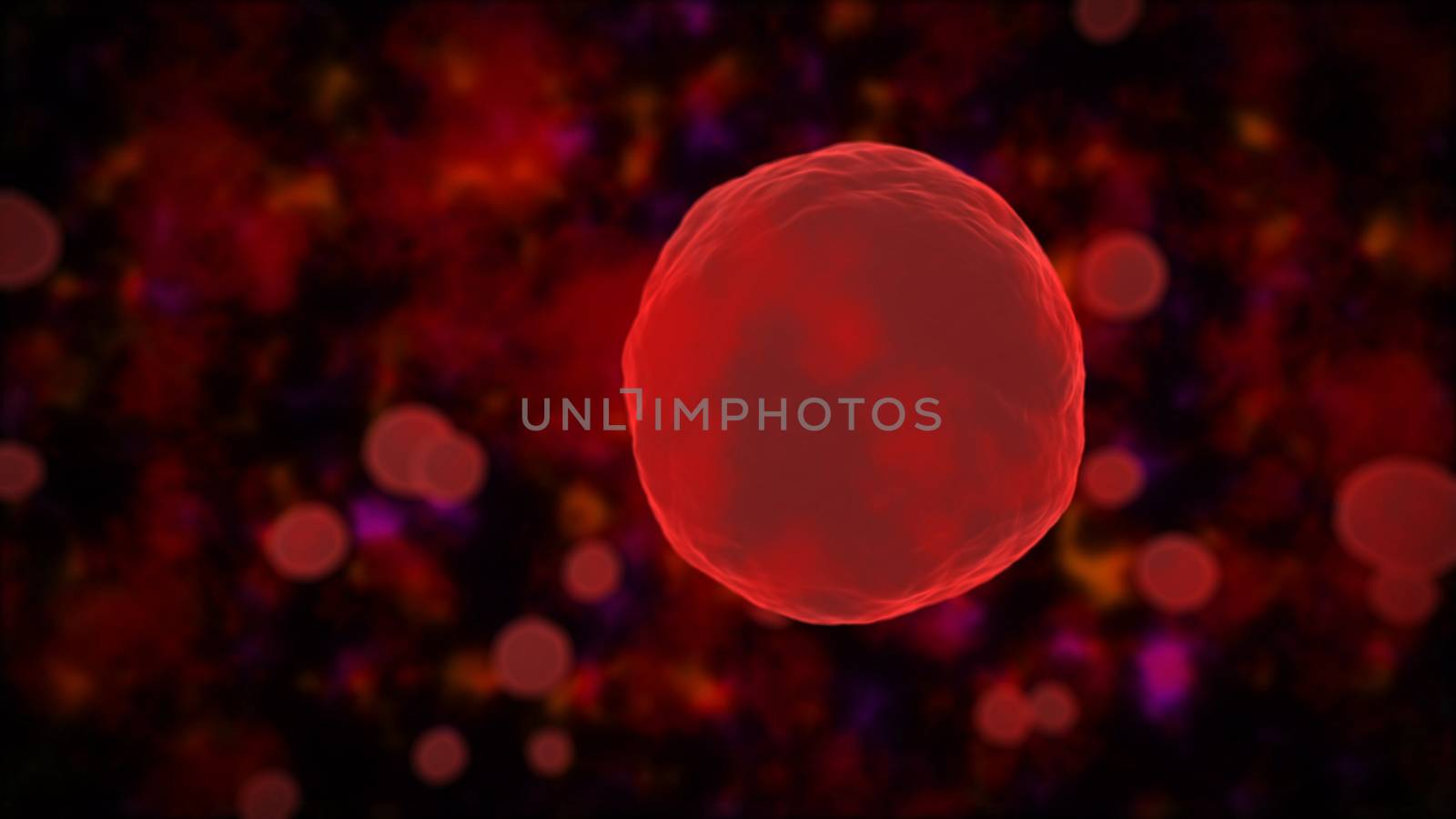 3D rendering of Cell, Human Cell, Animal Cell. Microbiology concept.