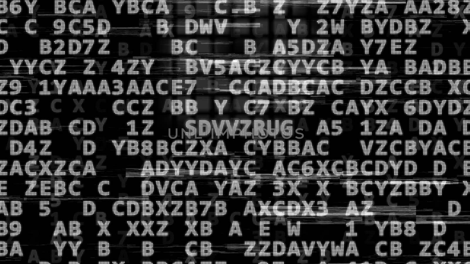 Abstract data code. Concept of cyber internet technology security. 3d illustration.