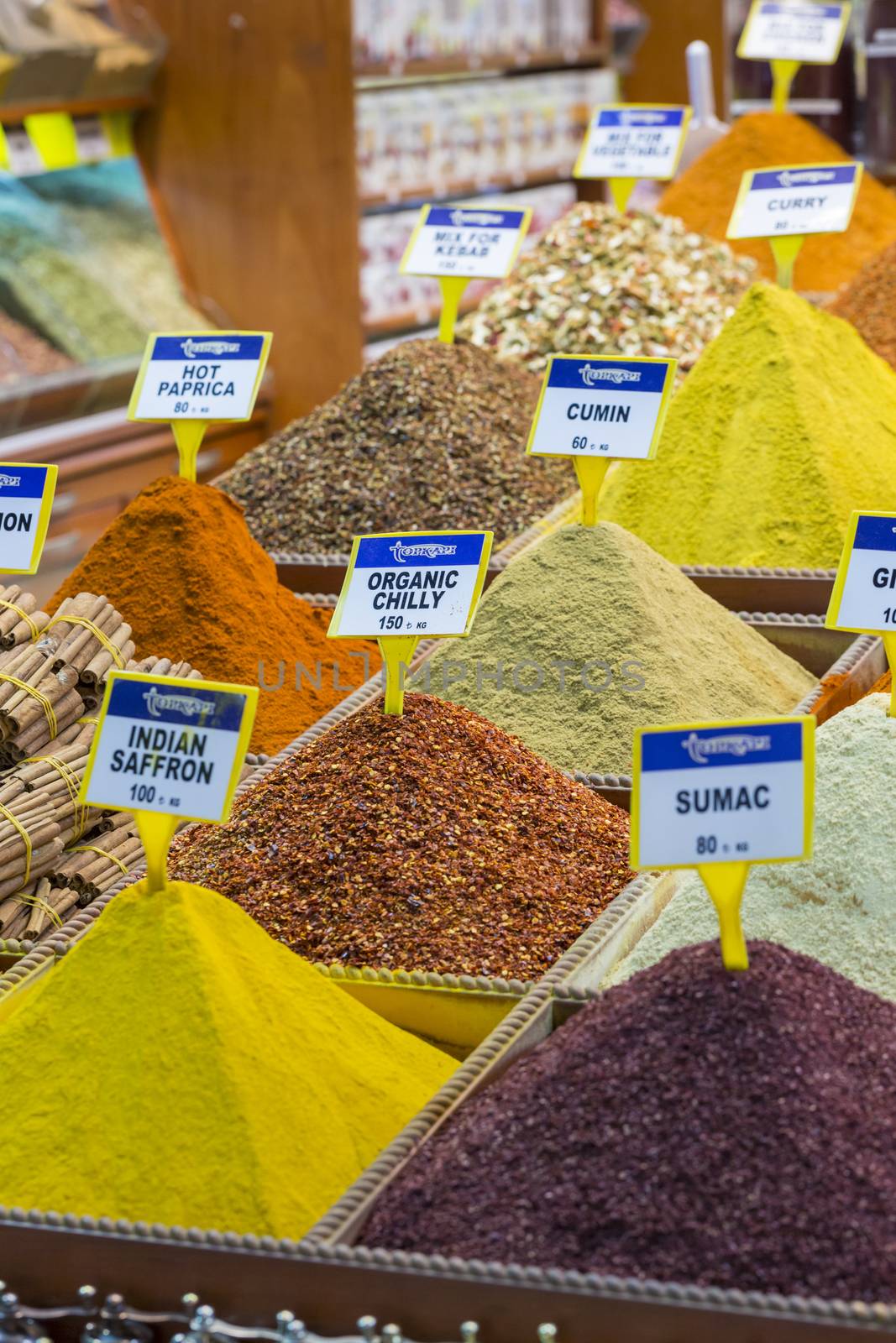 Turkey, Istanbul, Spice Bazaar, turkish spices for sale by mariusz_prusaczyk