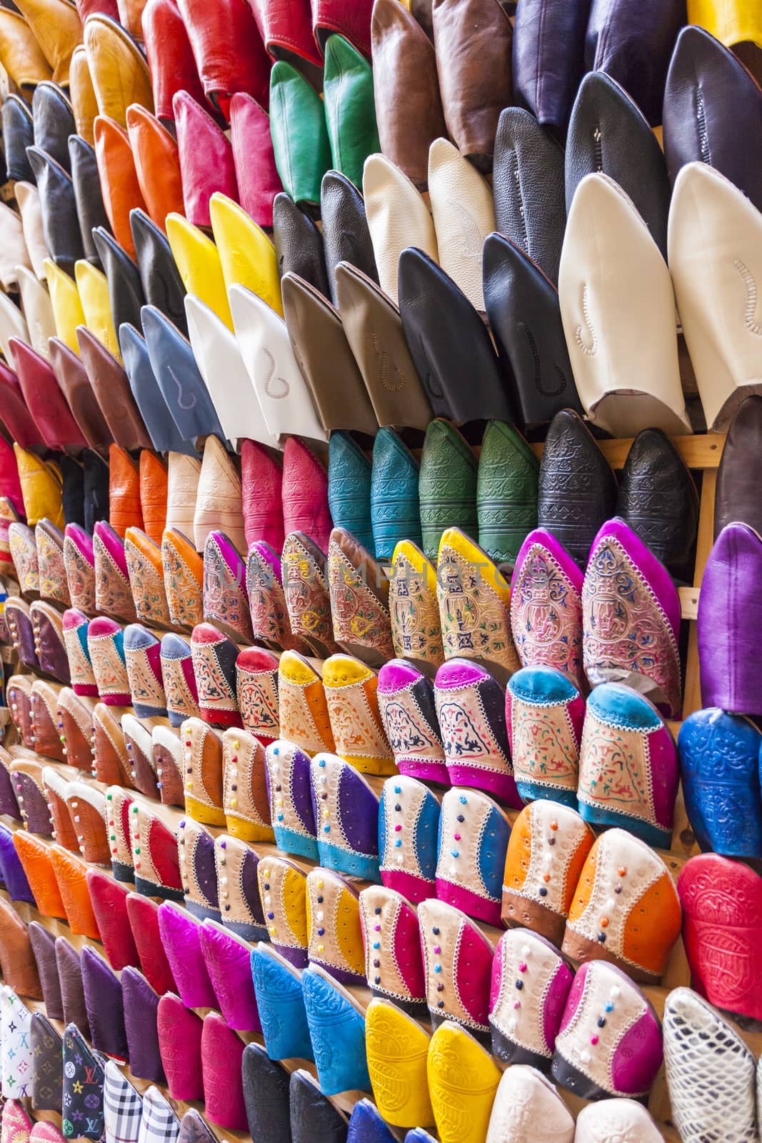 Colourful Moroccan slippers, Marrakesh by mariusz_prusaczyk