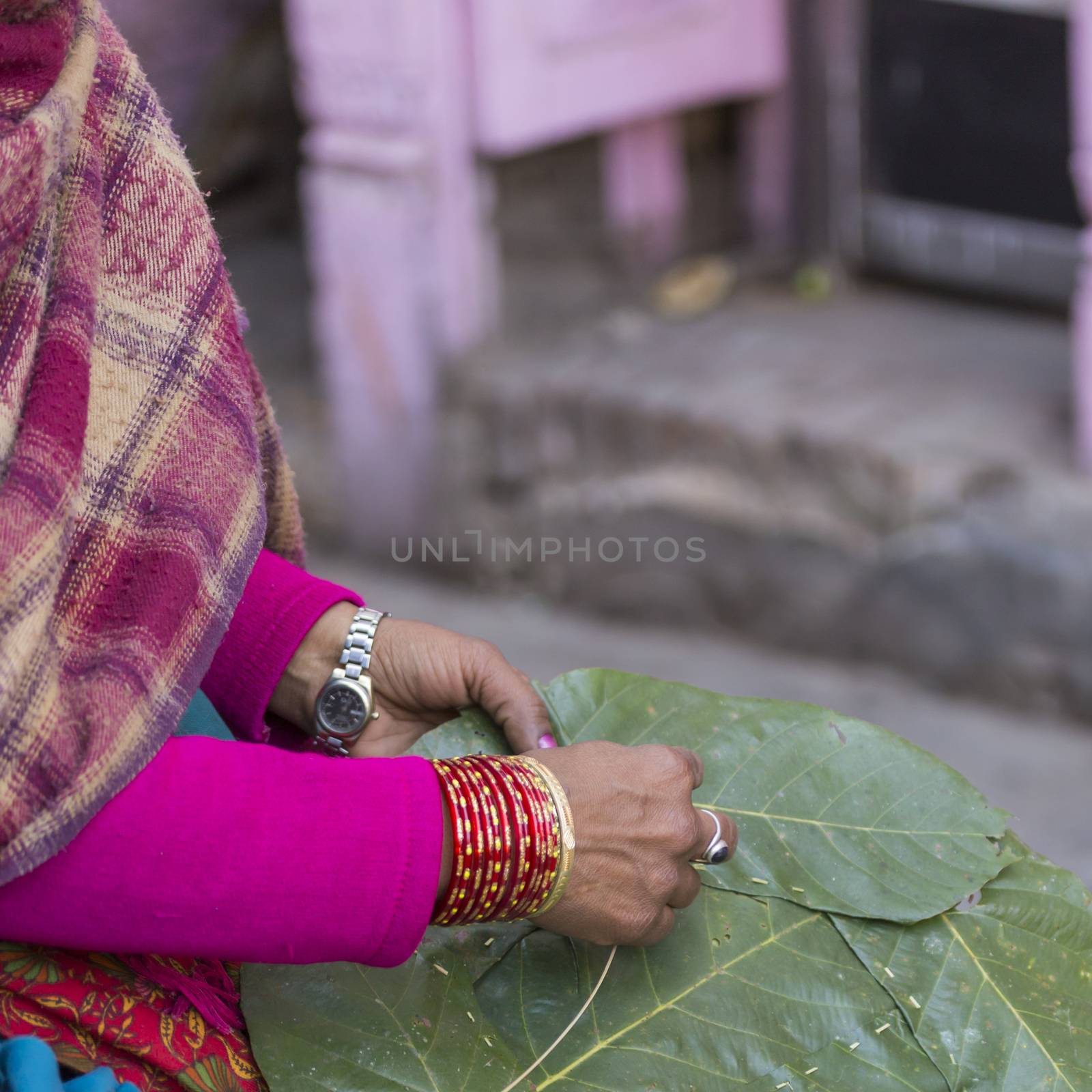 Woman Nepal selling fruit and vegetable at Market in Kathmandu,  by mariusz_prusaczyk