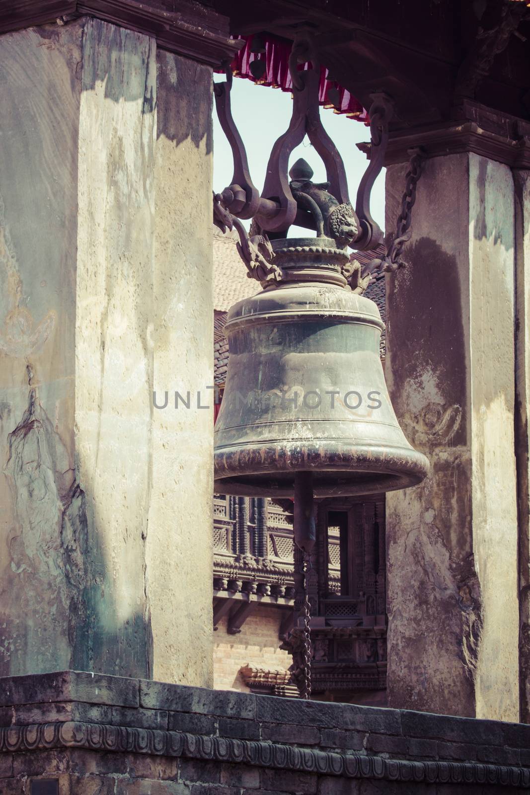 Temples of Durbar Square in Bhaktapur, Kathmandu, Nepal.