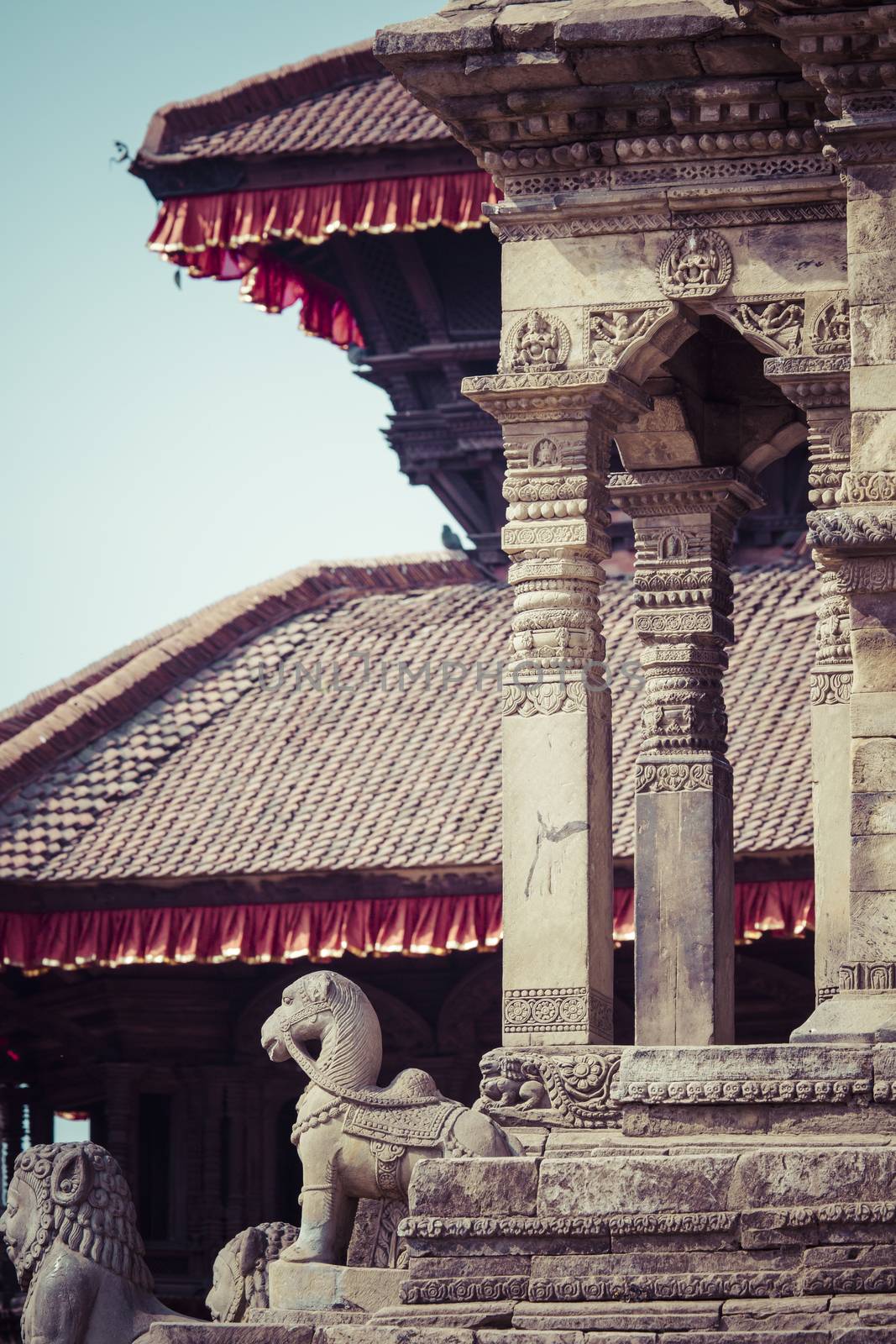 Temples of Durbar Square in Bhaktapur, Kathmandu, Nepal. by mariusz_prusaczyk