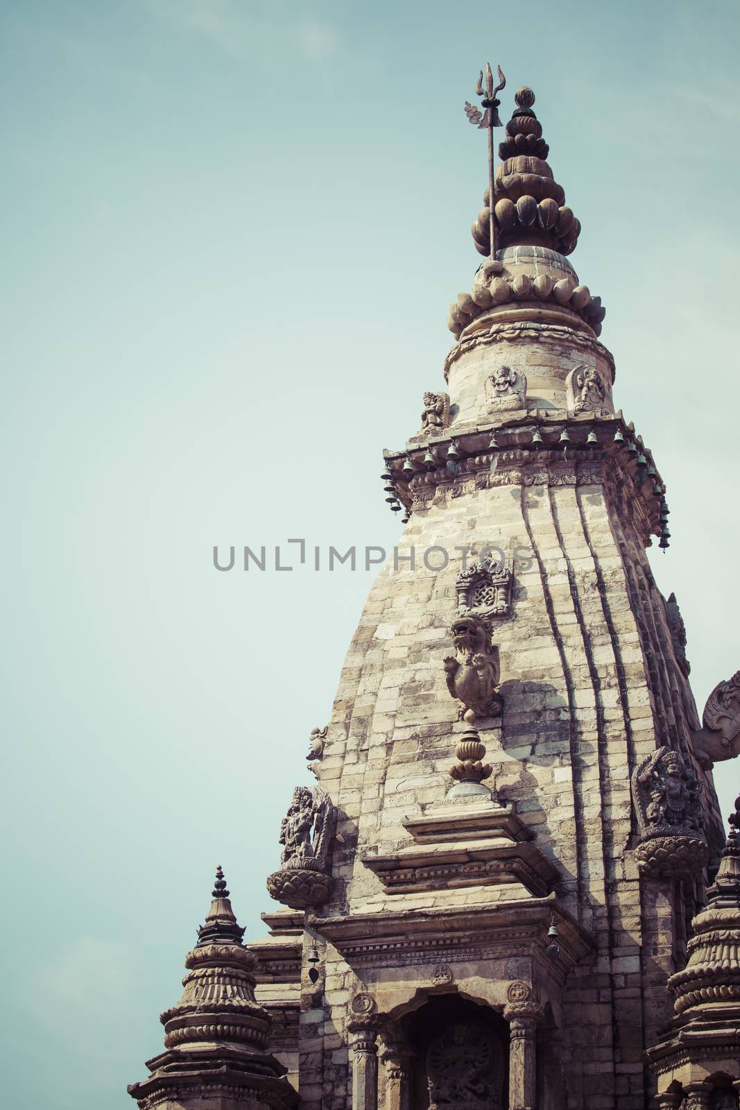 Temples of Durbar Square in Bhaktapur, Kathmandu, Nepal.