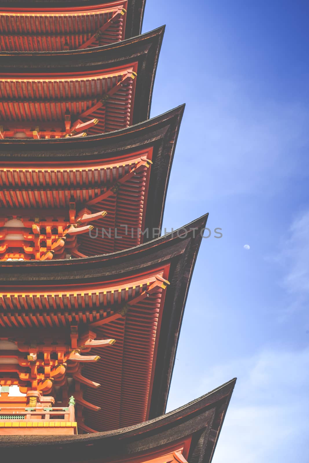 Five-storey pagoda in Miyajima, Japan 