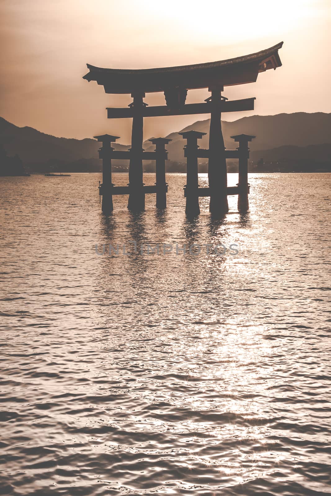 The Floating Otorii gate at Miyajima, Japan.