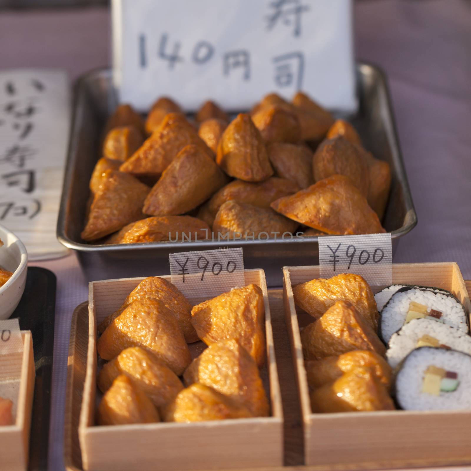 Traditional asian food market, Japan.

