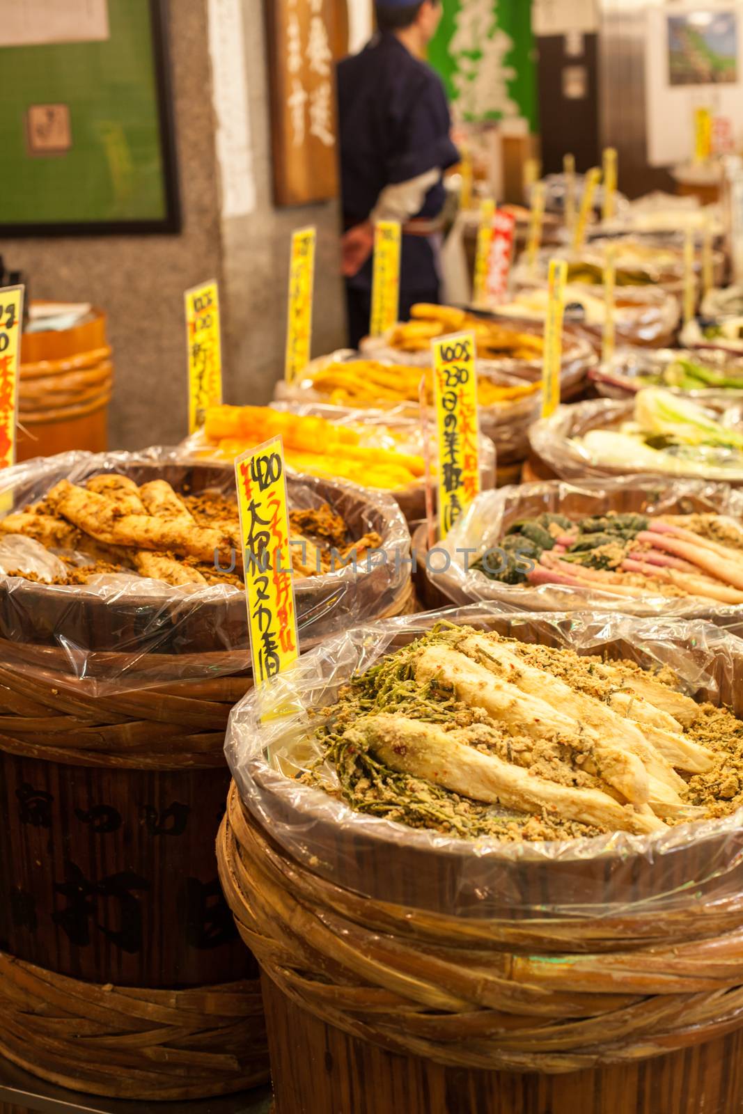 Traditional market in Japan.