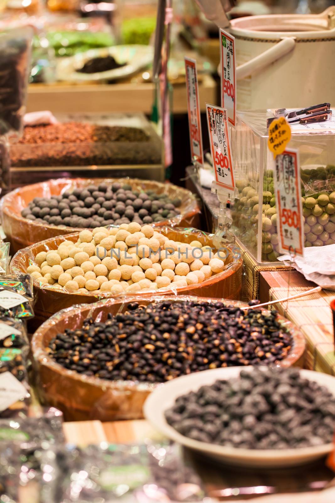 Traditional market in Japan.