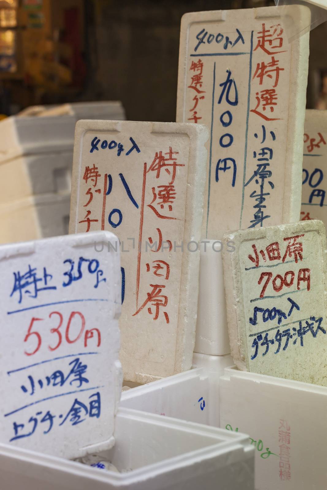 Tsukiji Fish Market, Japan.