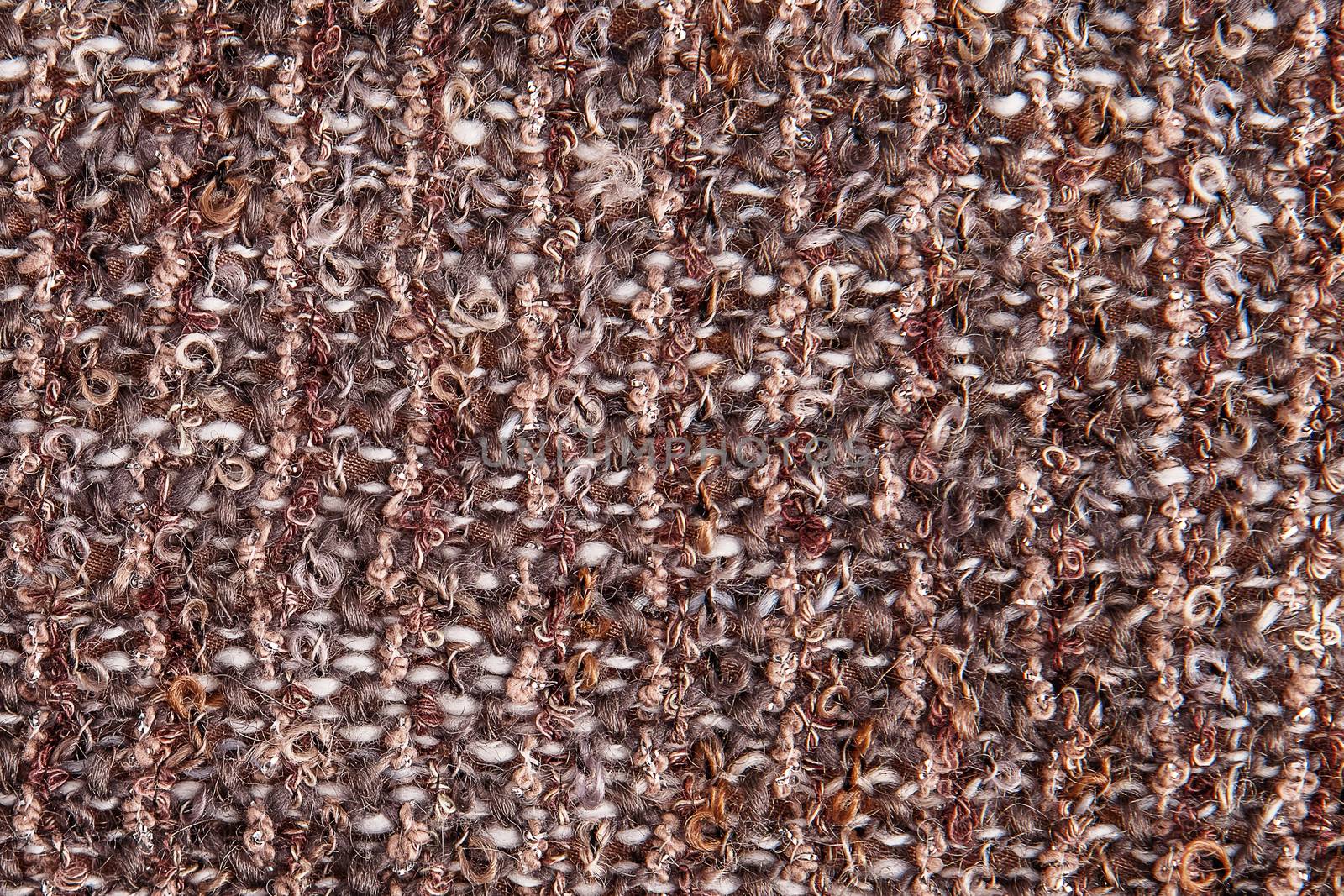 Textural background of melange bouclé fabric with lurex thread by natazhekova