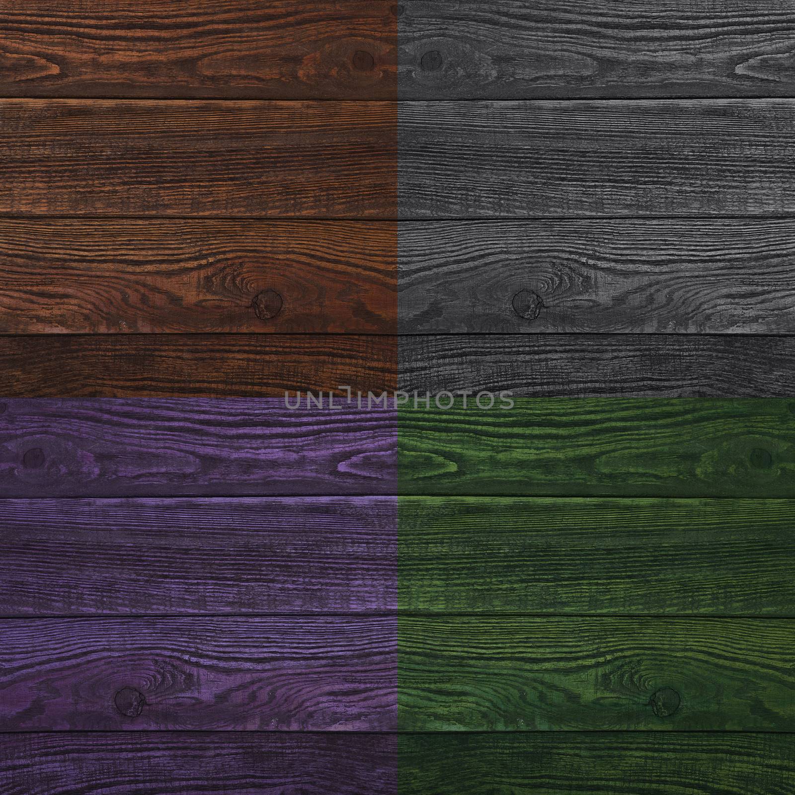 Collage of wooden surfaces four different colors by natazhekova